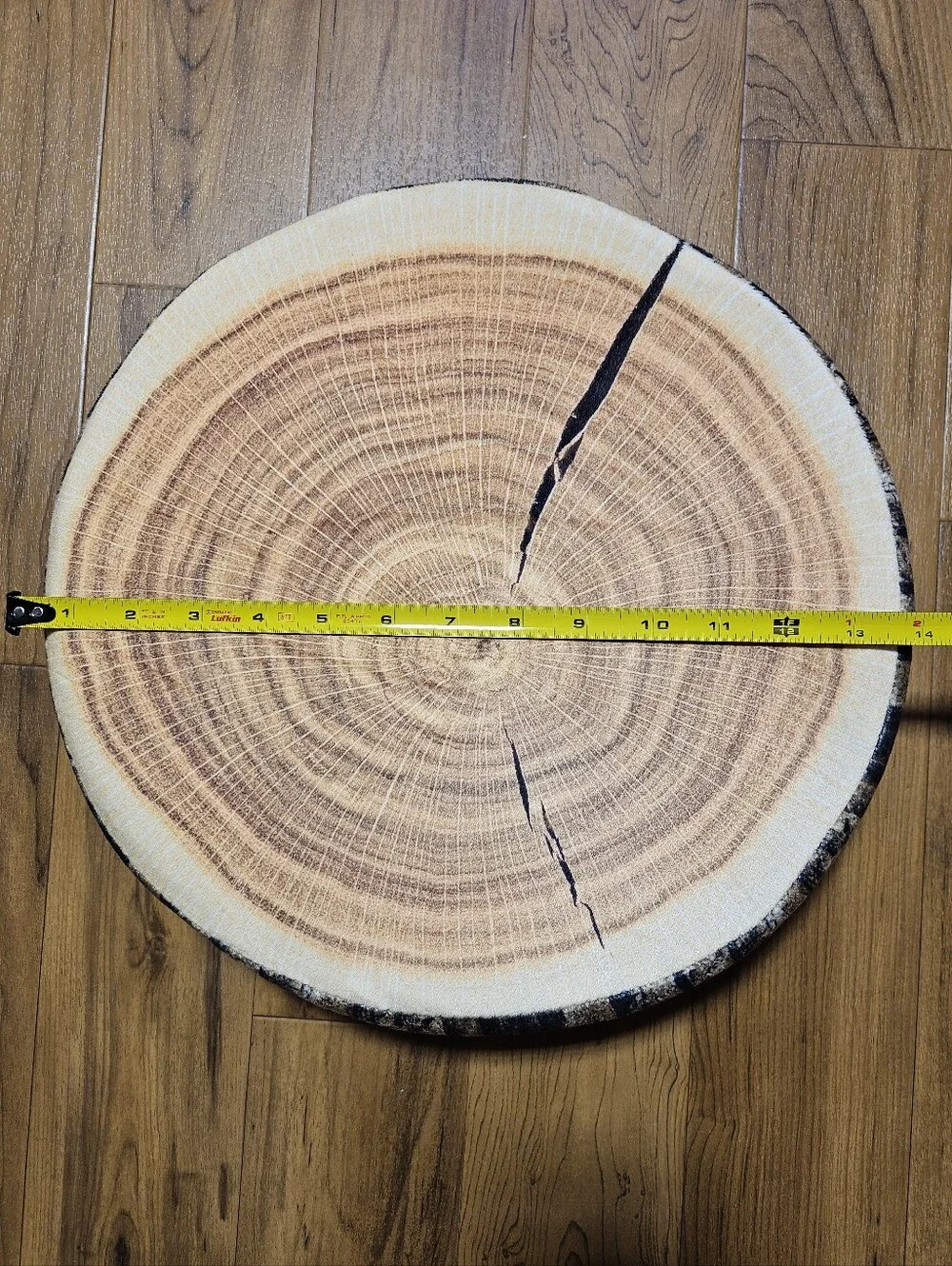 Round Wood Slice Accent Pillow